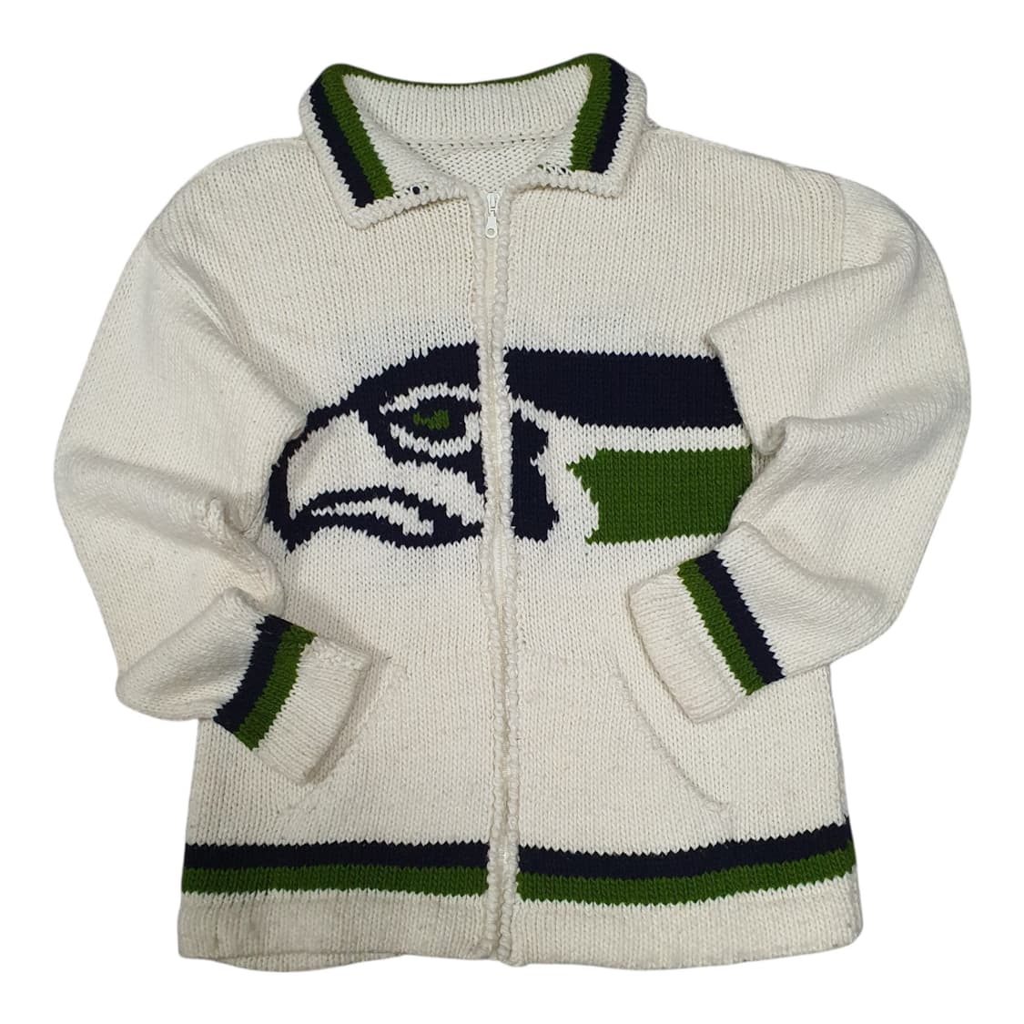 ✨ (바배) U.S.A 시애틀 시호크스 니트 집업 상품이미지1