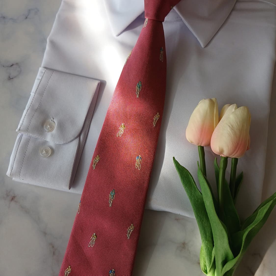 폴스미스 실크 자전거 자수 넥타이 8.3cm A+~A등급 A18870
 상품이미지5