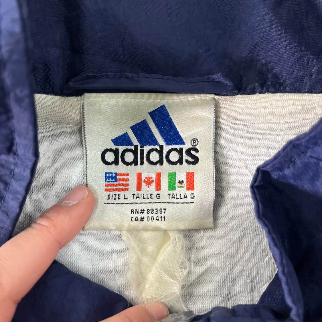 105 아디다스 90s 올드스쿨 바람막이 자켓 상품이미지4