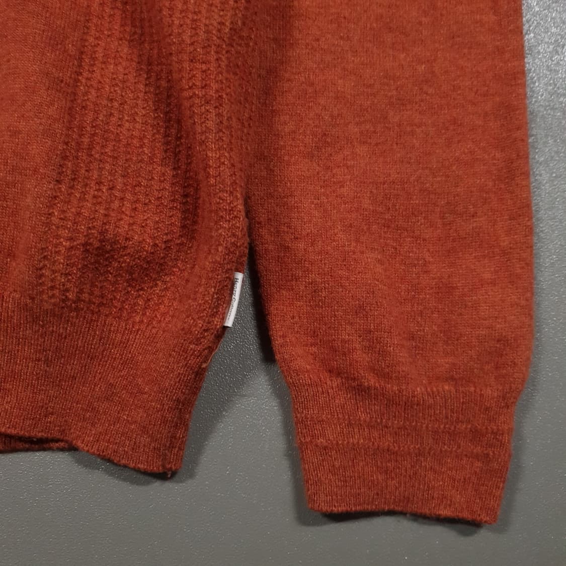 헨리코튼 신형 20FW 코튼 캐시미어 블렌드 폴로 니트 스웨터 오렌지 상품이미지4