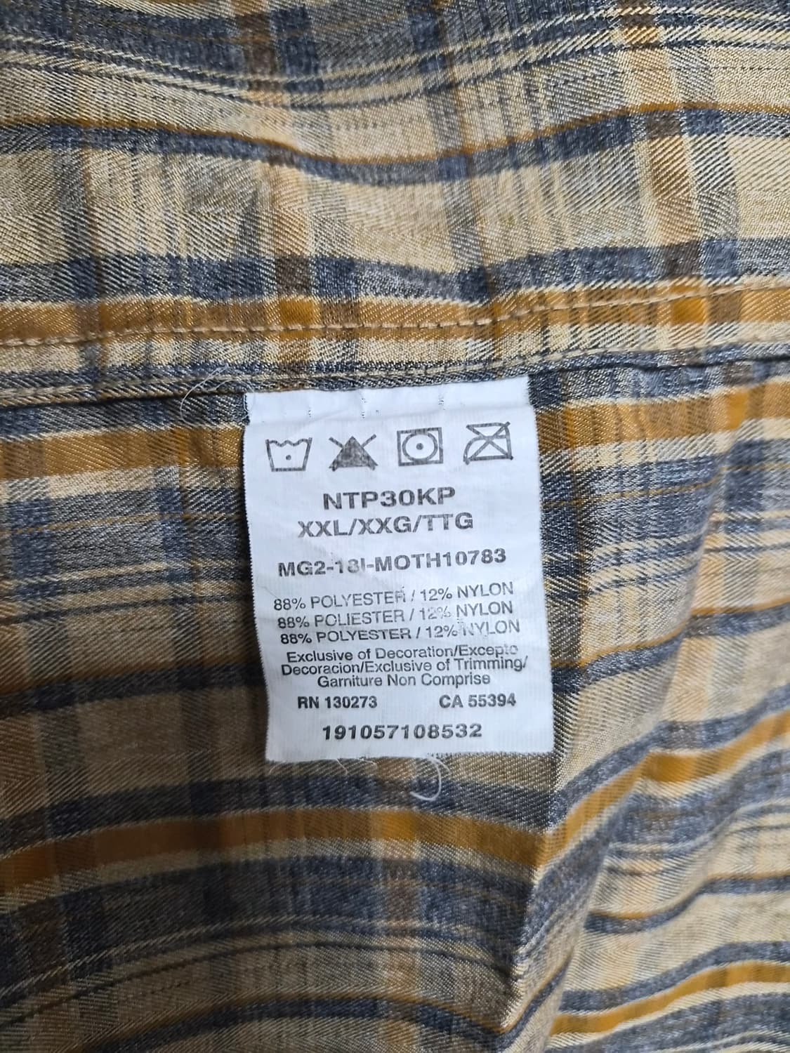 랭글러Wrangler 체크 마운틴 셔츠 2XL - S375 상품이미지5