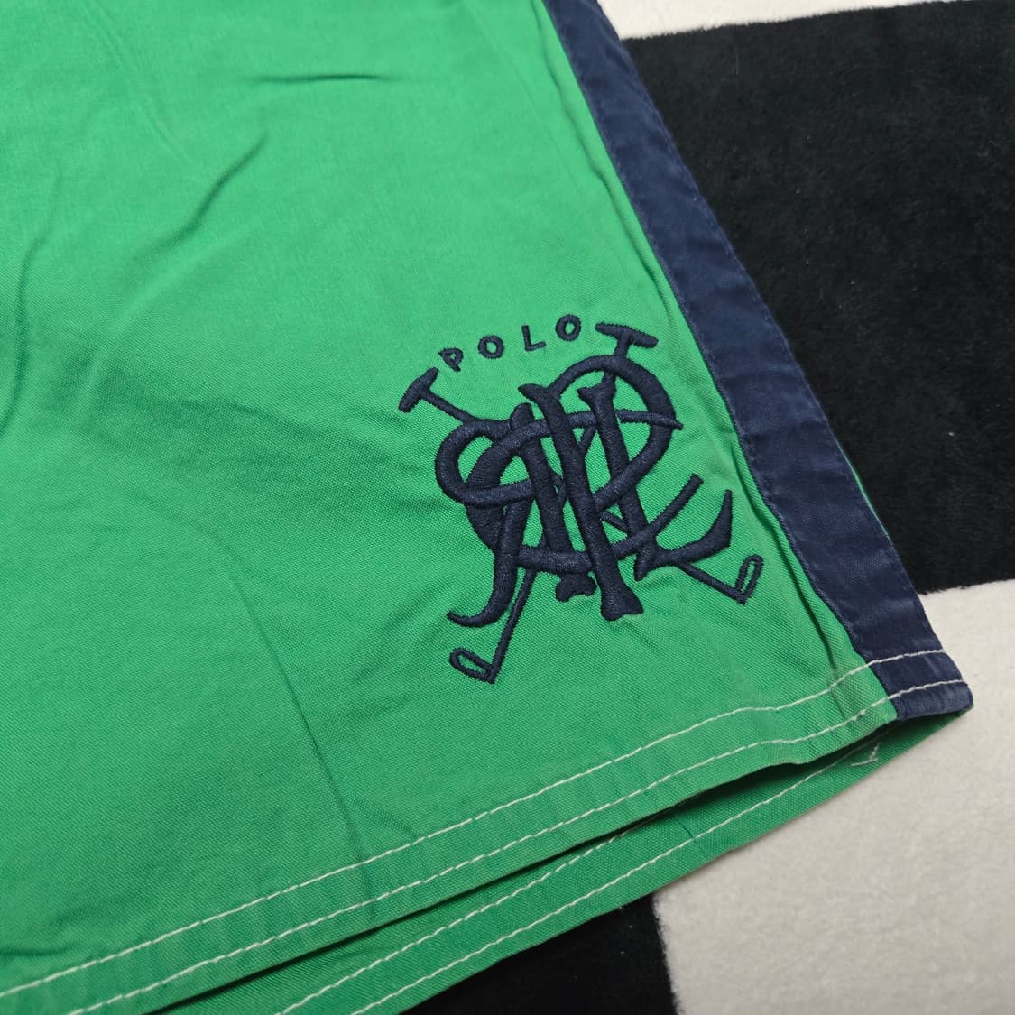 M 폴로랄프로렌 크로스말렛 엠브로이드 스윔팬츠 그린 수영복 상품이미지2