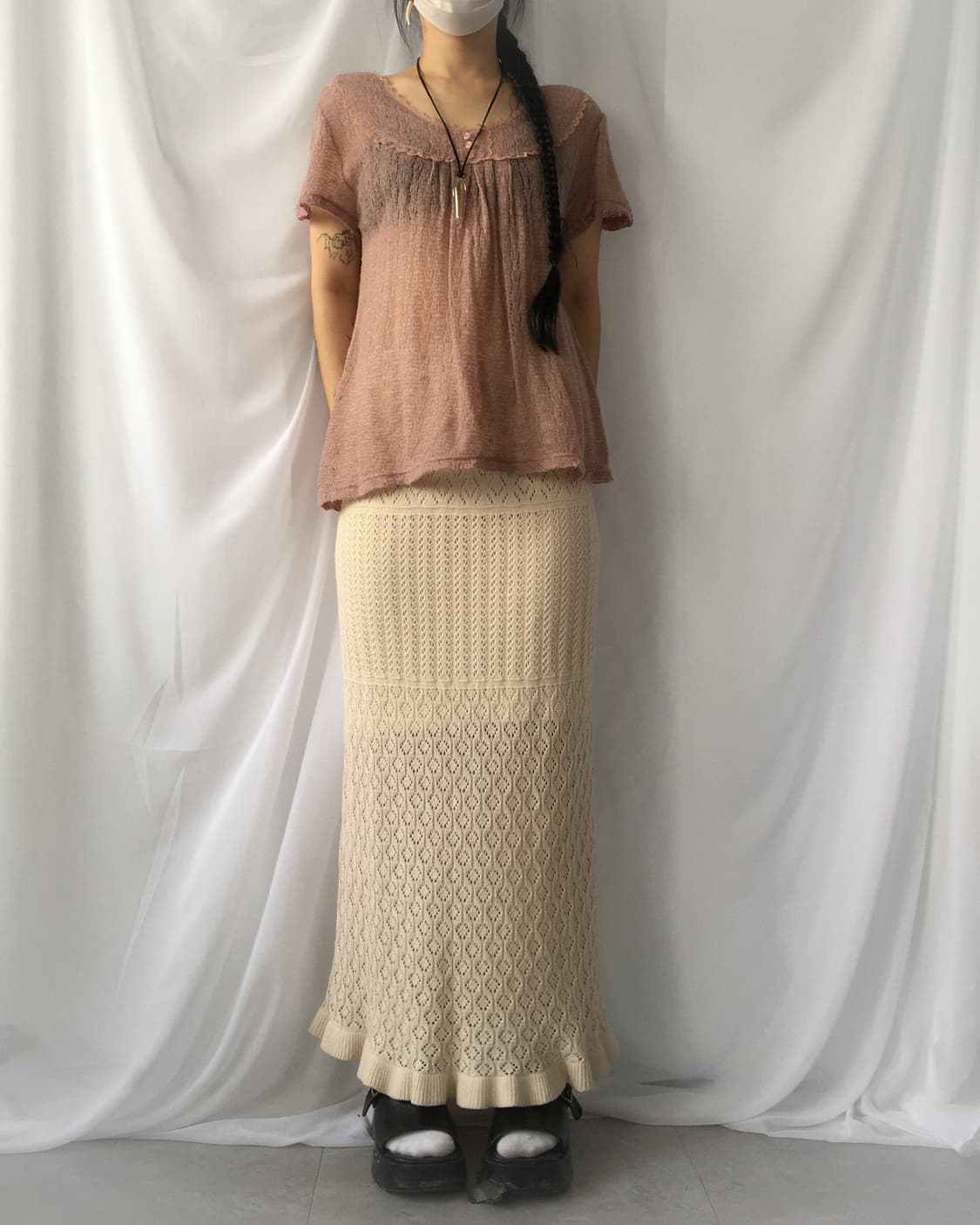 Knit blouse 상품이미지1