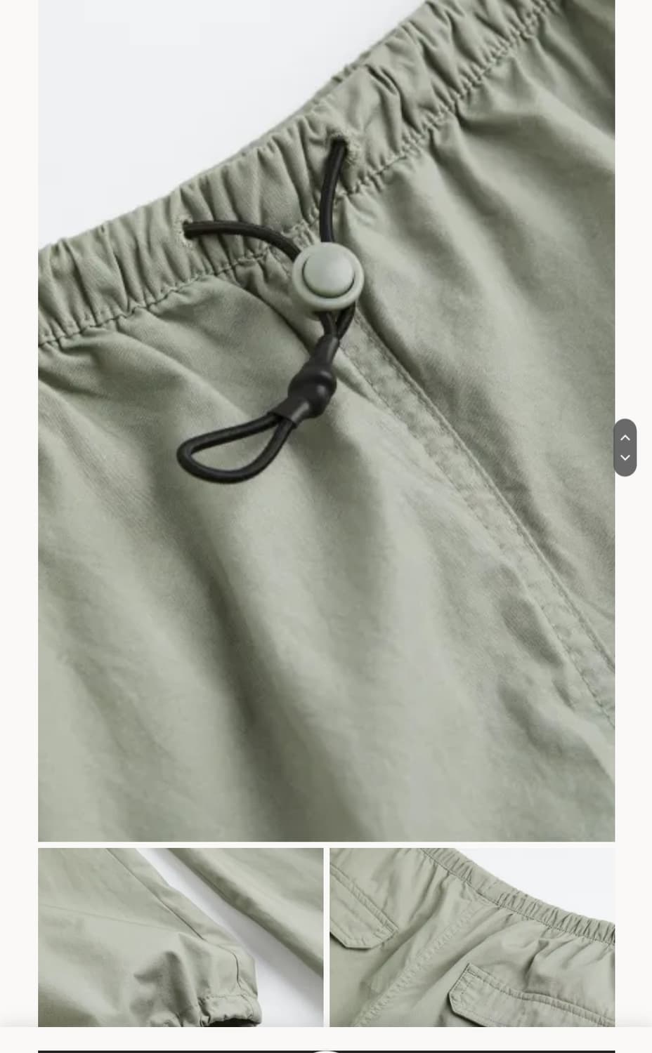 H&M 패러슈트팬츠 새상품XXS 
택있음
카키 상품이미지4