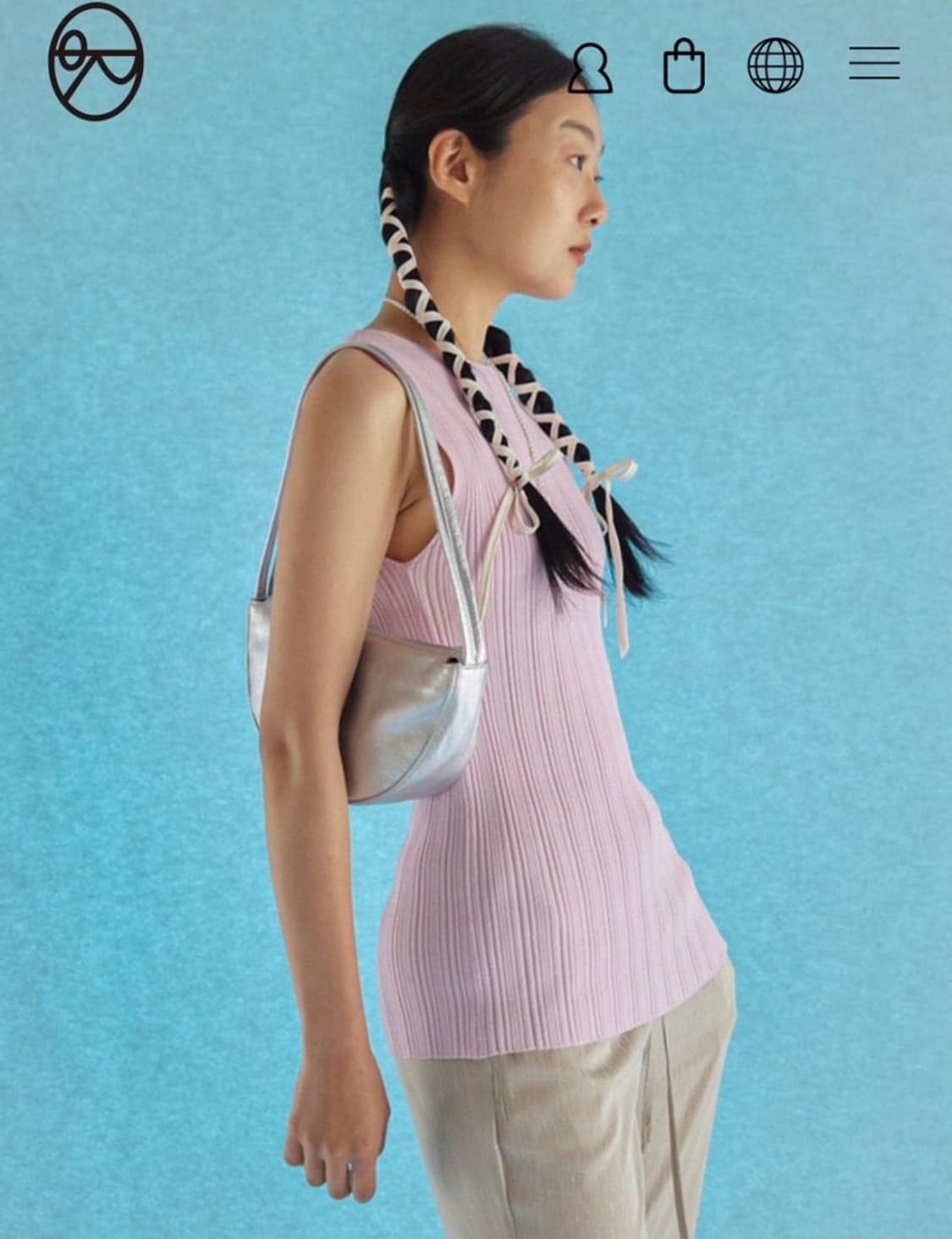 아우로 탬버린백 실버 상품이미지2