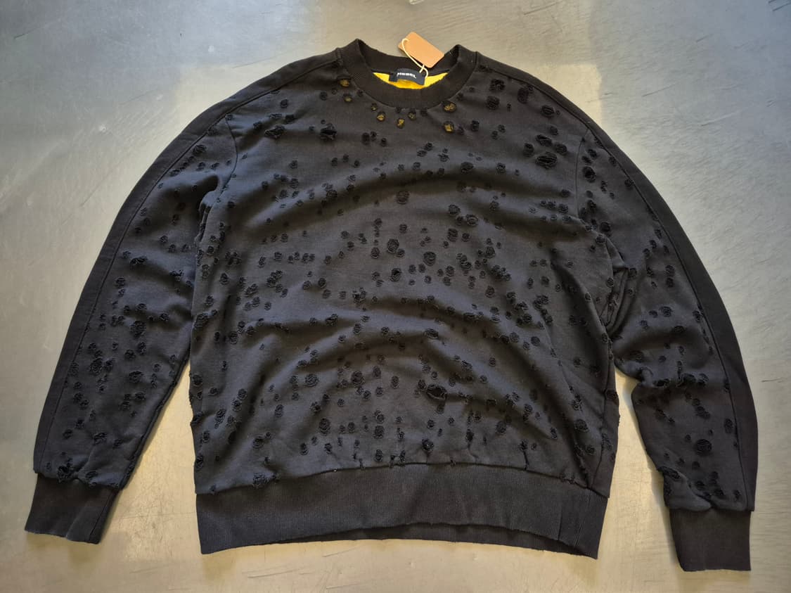 디젤 디스트레스드 스웻 셔츠 상품이미지1