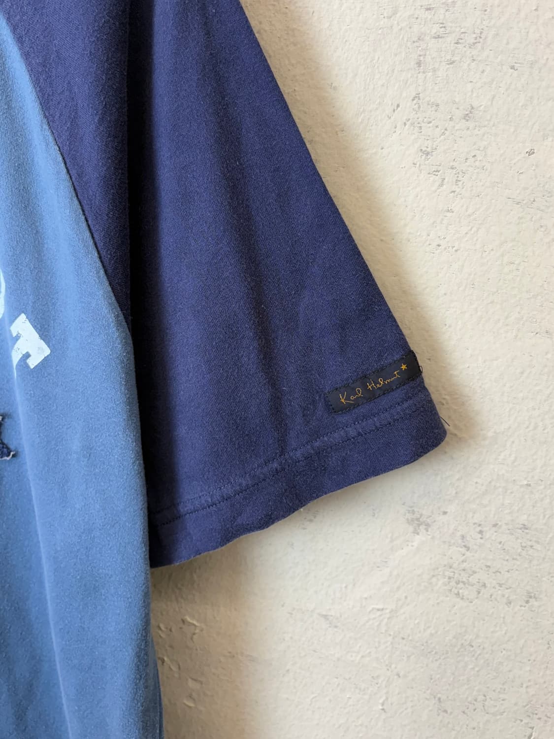 칼헬무트 일본 빈티지 인디고 데님 스타 반팔티 상품이미지3