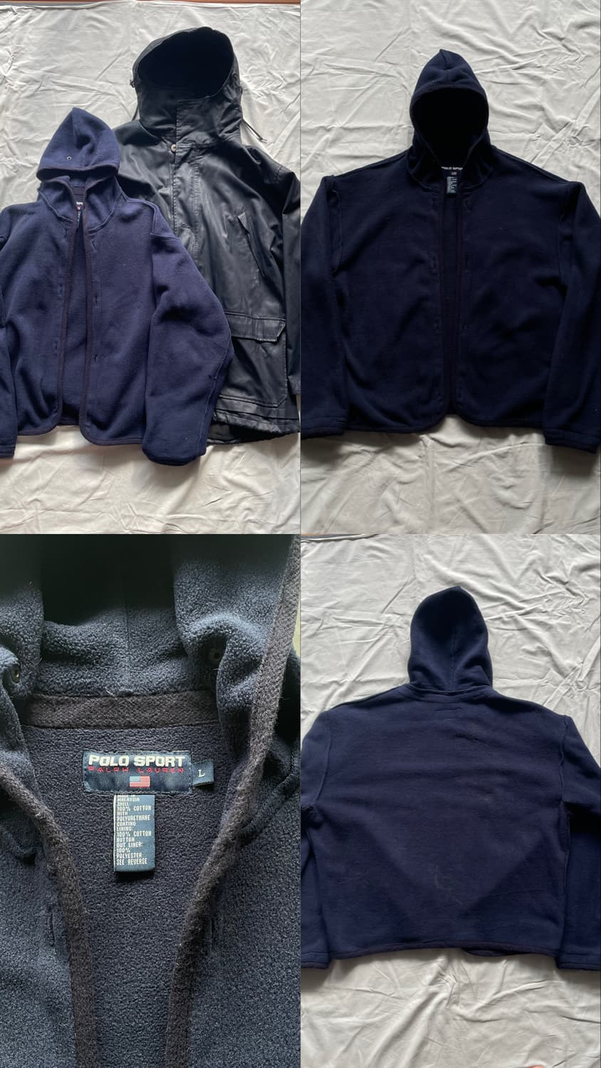 90's 폴로 스포츠 왁스 후드 코트 상품이미지5