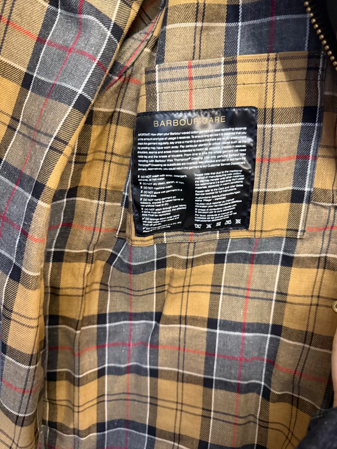 바버 인터내셔널 A7 왁스 자켓 블랙 상품이미지6