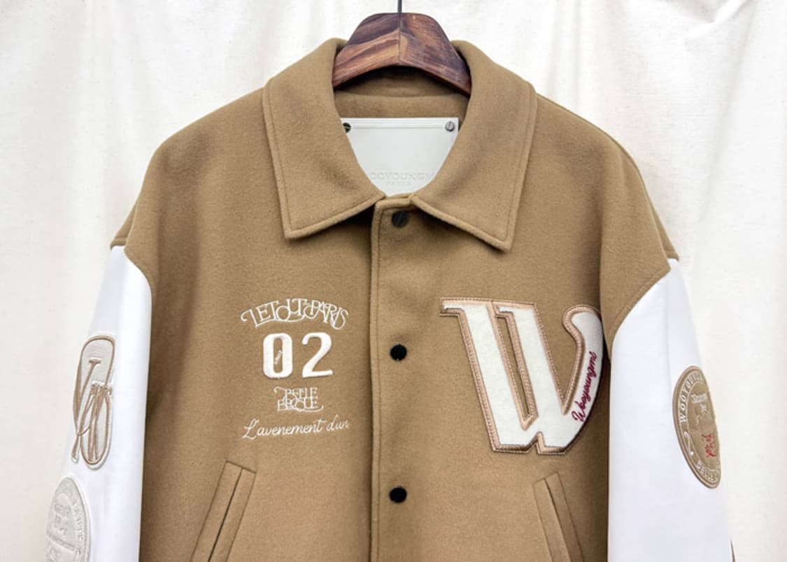 우영미 22FW 바시티 자켓 베이지 상품이미지2