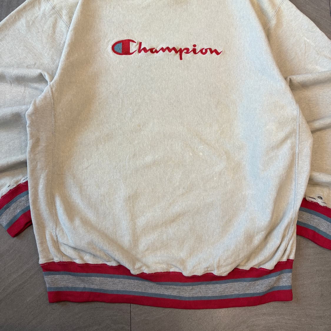 90년대 미국 생산 챔피온 리버스위브 라이트그레이 스웻셔츠 상품이미지2