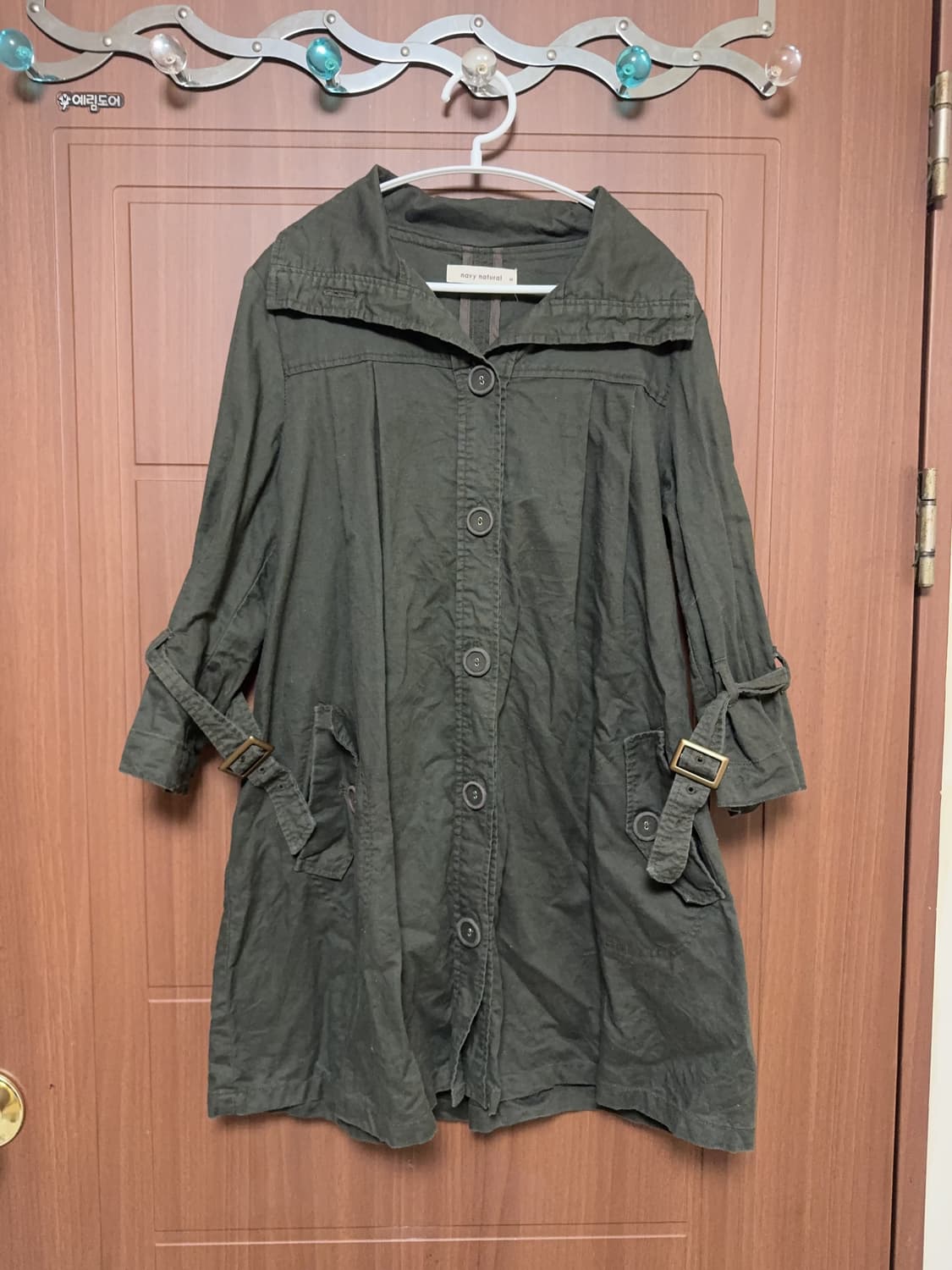 모리걸 하구미 일본 빈티지 navy natural 카키 야상 트렌치 코트 상품이미지1