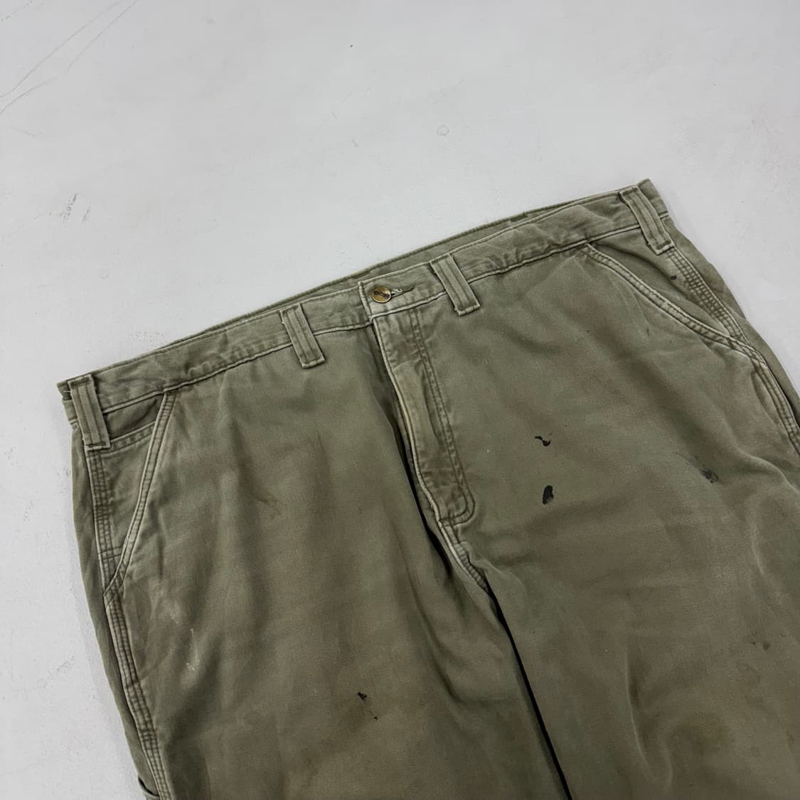 칼하트 OG 모스그린 페이딩 카펜터 와이드 워크팬츠 상품이미지5