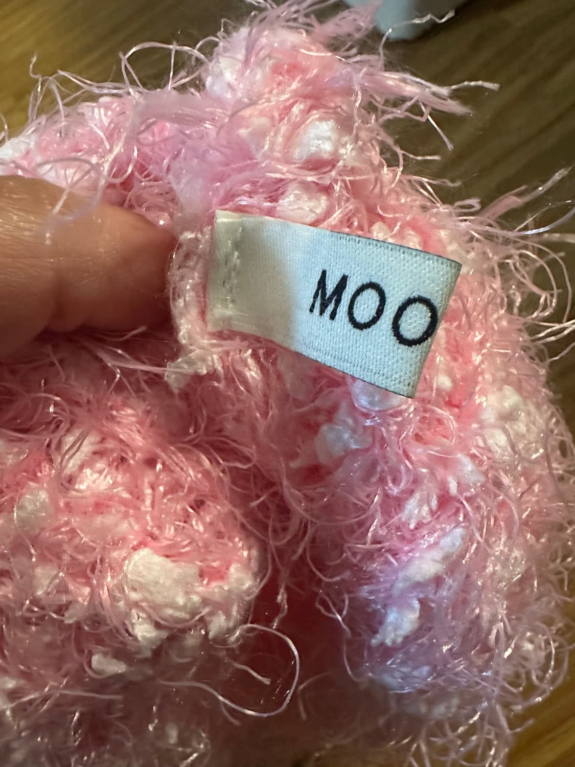 Moonsun (문선) 헤어리 비니 핑크 (os) 상품이미지3