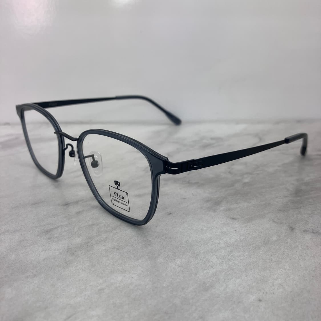D01 경성 京城 FLEX21 그레이 웰링턴 콤비 뿔테 안경 상품이미지7