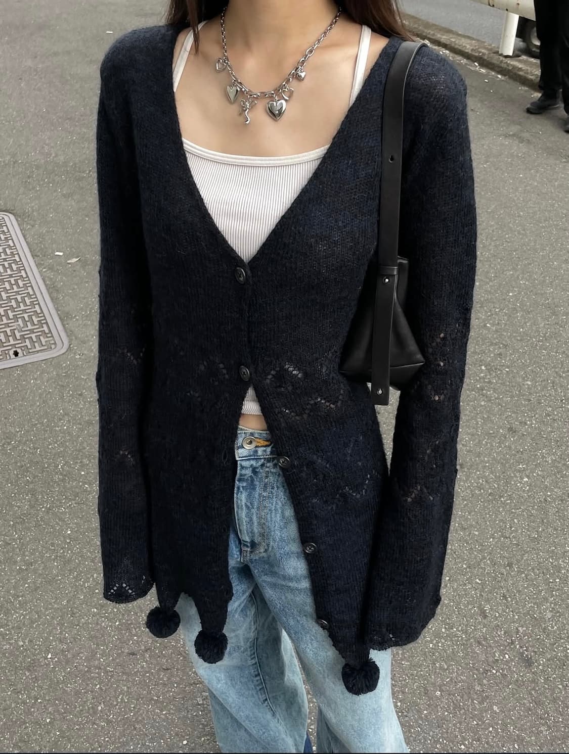 퍼버즈 25FW 폼폼 모헤어 가디건 상품이미지4