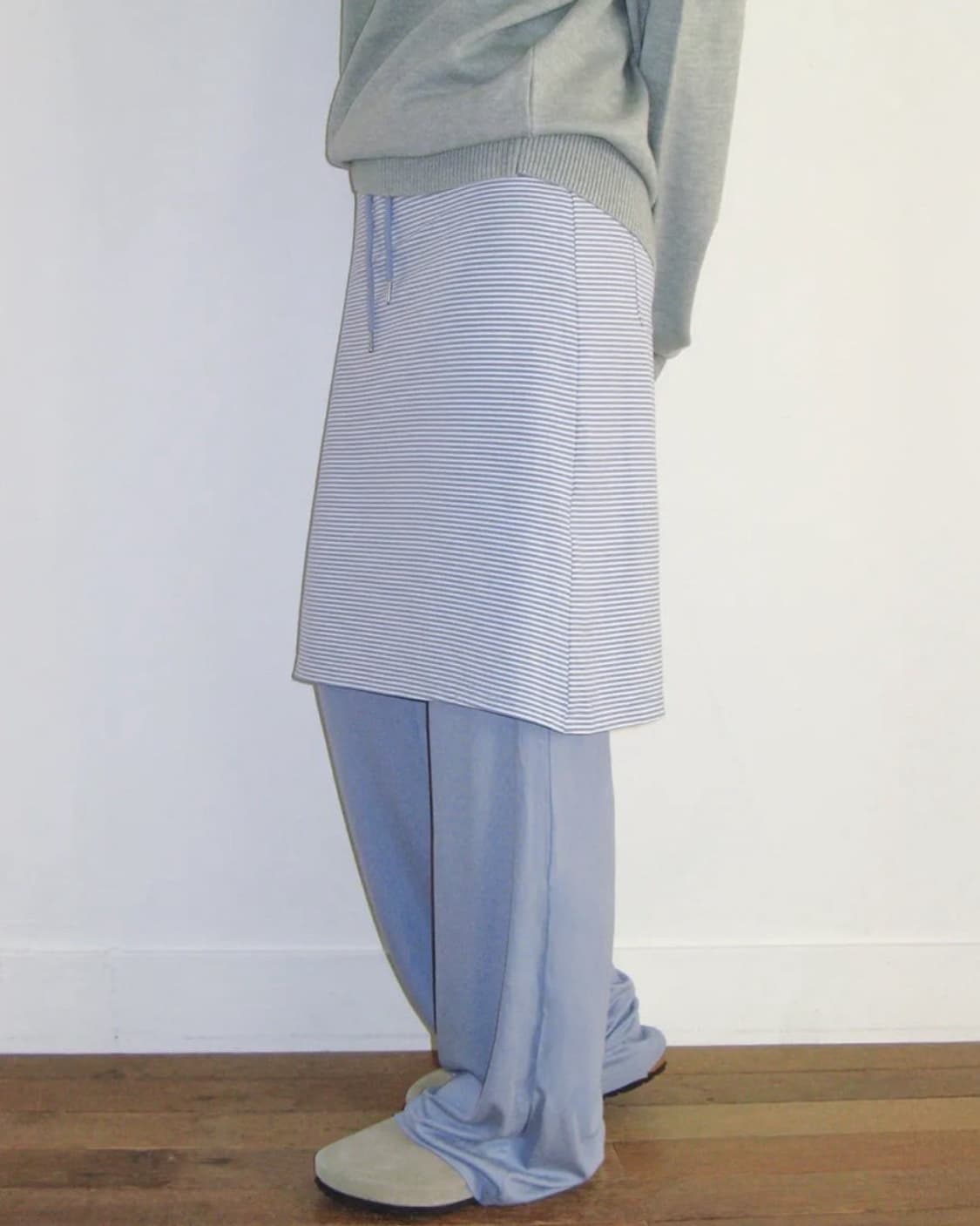 아메스 월드와이드 STITCH LAYERED MIDI SKIRT PANT 상품이미지4