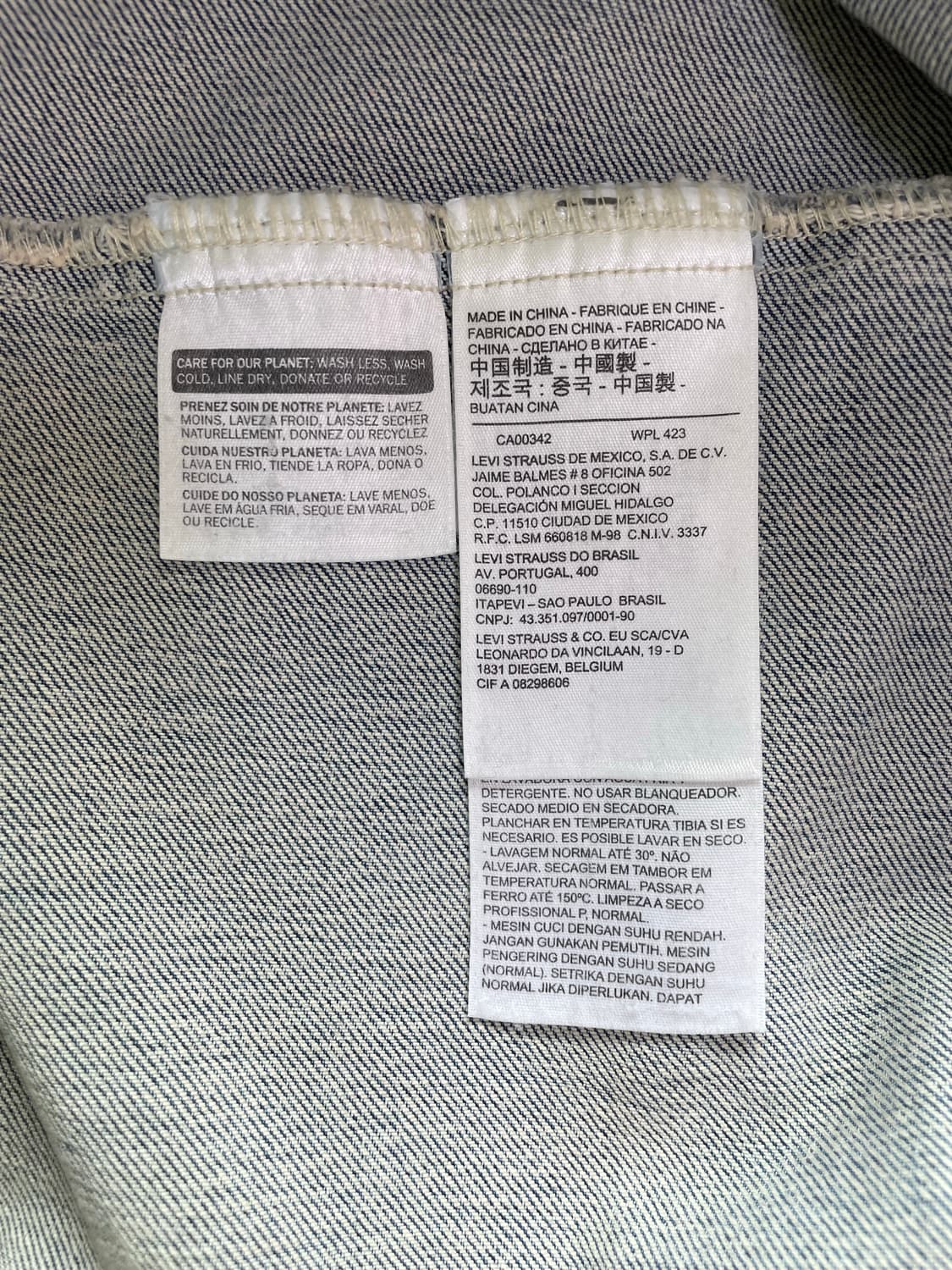 리바이스 스냅 버튼 청자켓 xl 상품이미지5