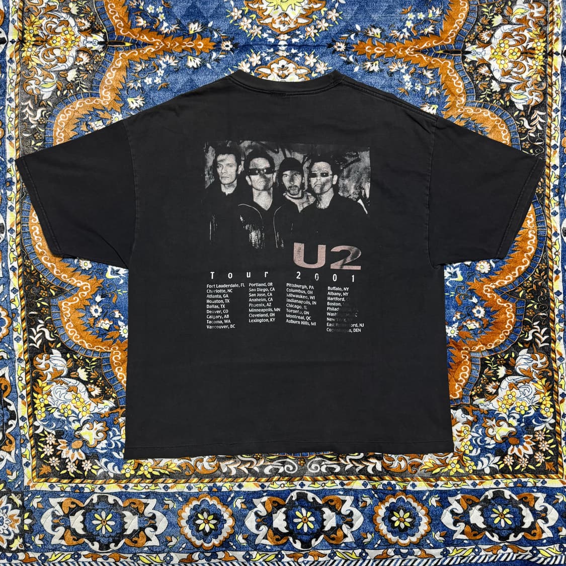 빈티지 9-00s U2 투어 밴드티 블랙 상품이미지2