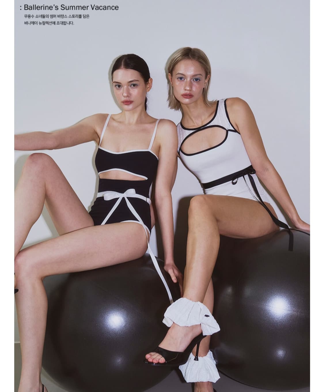 [새상품] 비나제이 블랙 라인 모노키니 상품이미지3