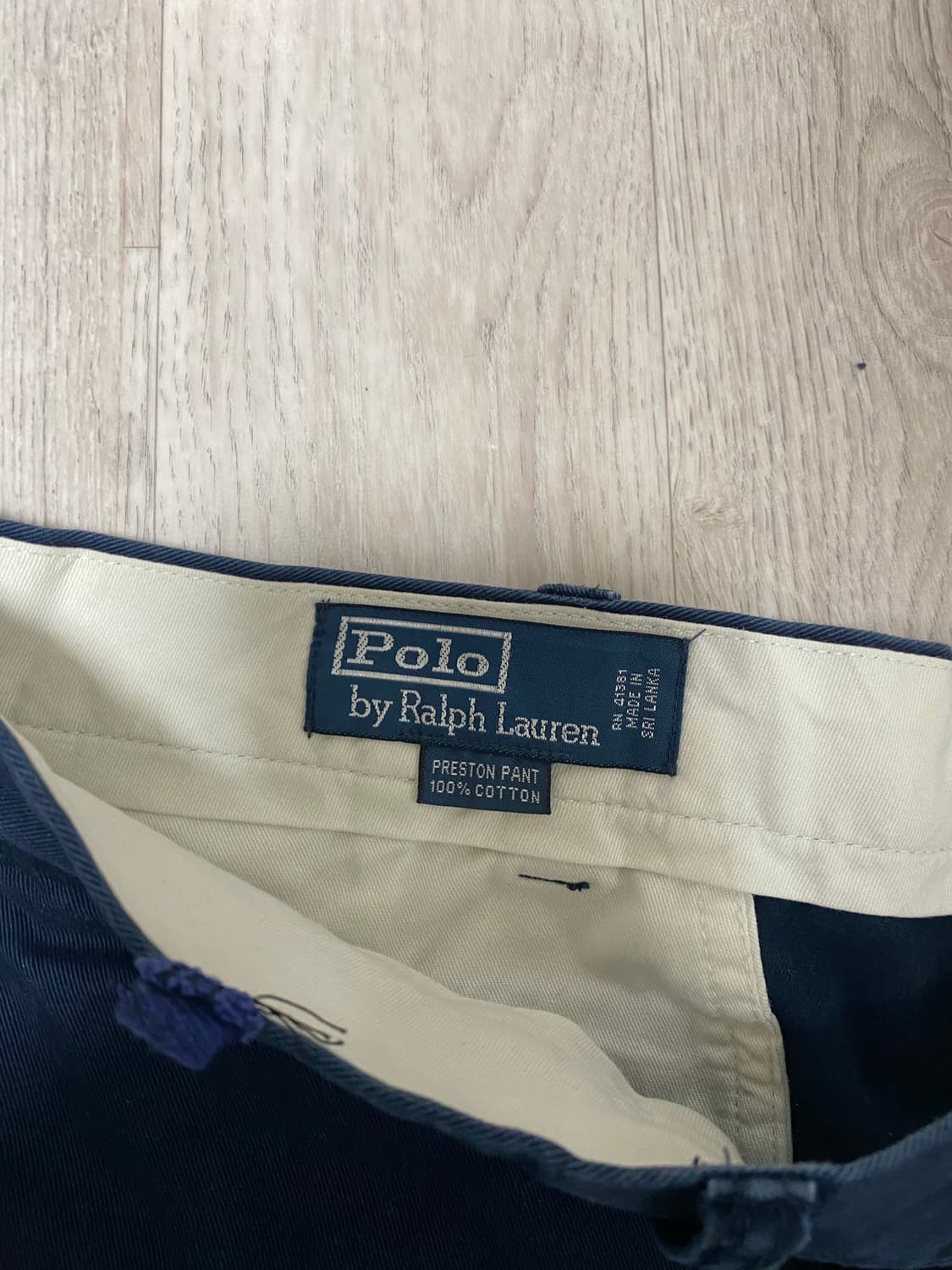 빈티지 90s 폴로 랄프로렌 프레스턴 치노 팬츠 네이비 상품이미지4