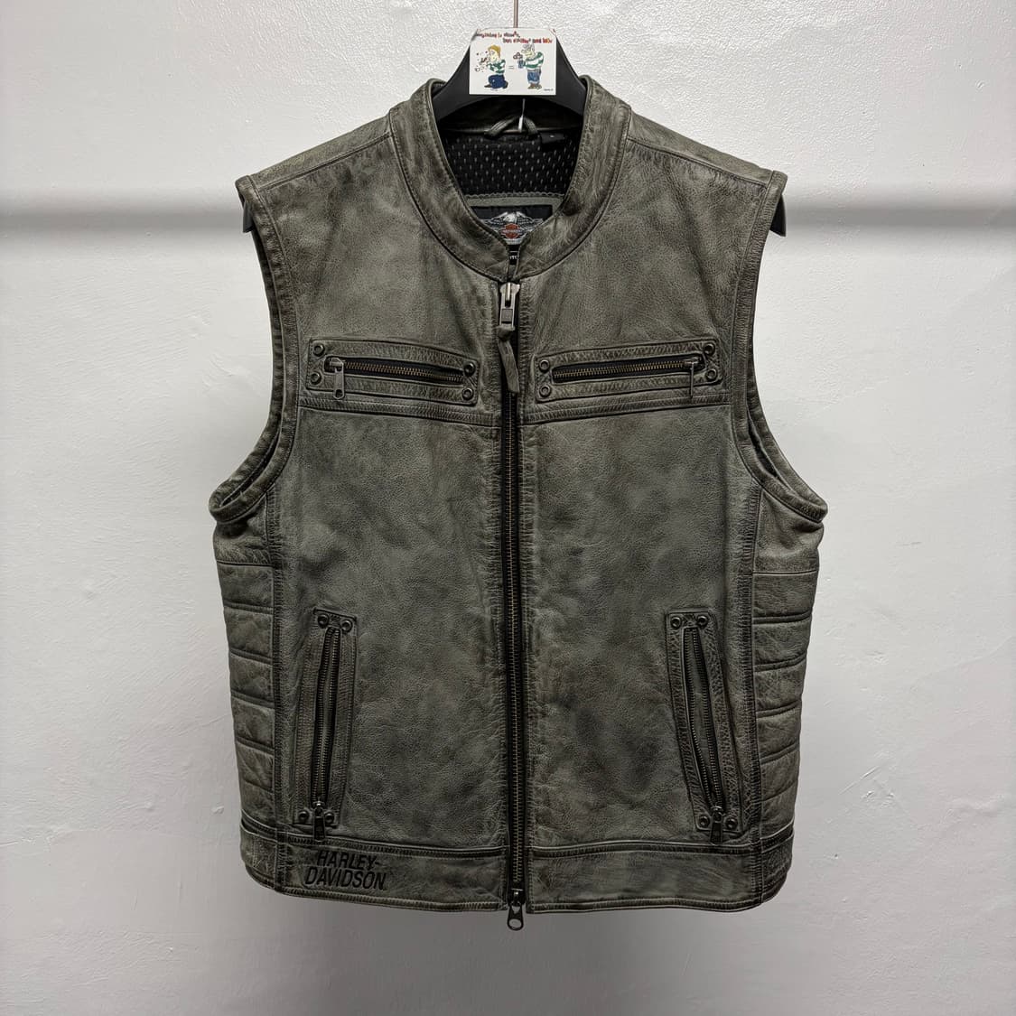 할리데이비슨 빅로고 가죽 베스트 상품이미지1