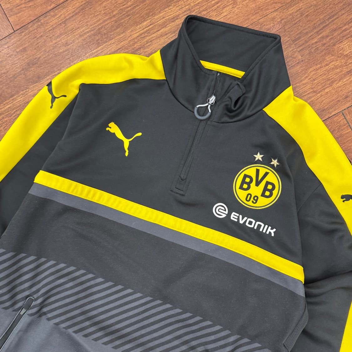 L PUMA 푸마 도르트문트 17시즌 반집업 트레이닝 탑 상품이미지3