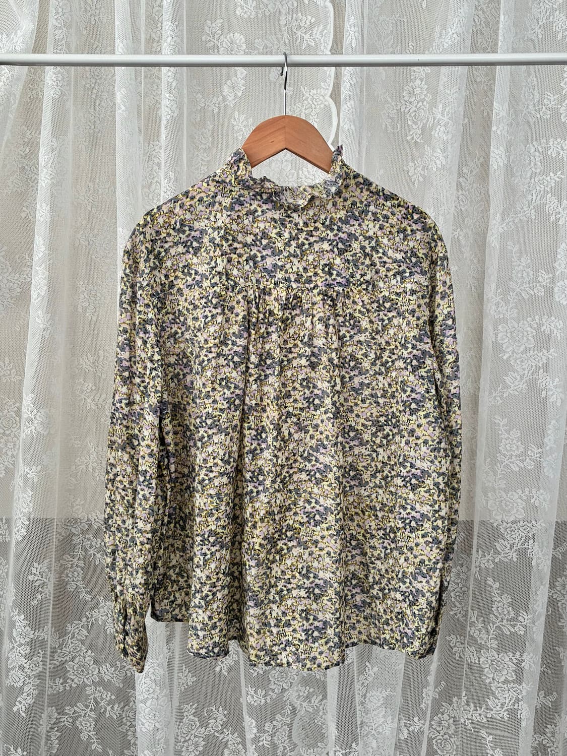 S) 앤아더스토리즈 꽃무늬 실크 코튼 블라우스 상품이미지3