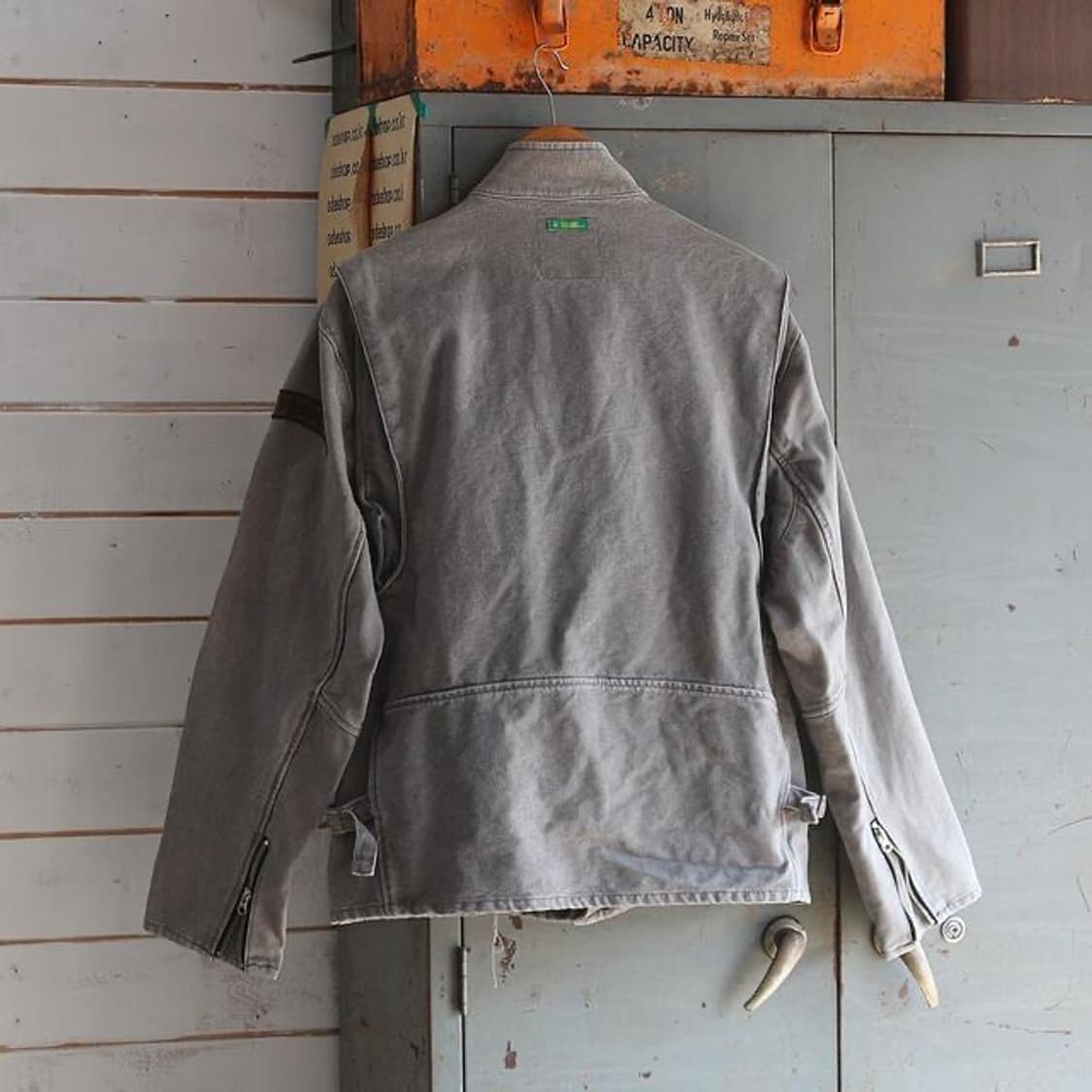 (착용컷) 싱글 라이더 자켓 (남성용 L) 상품이미지2