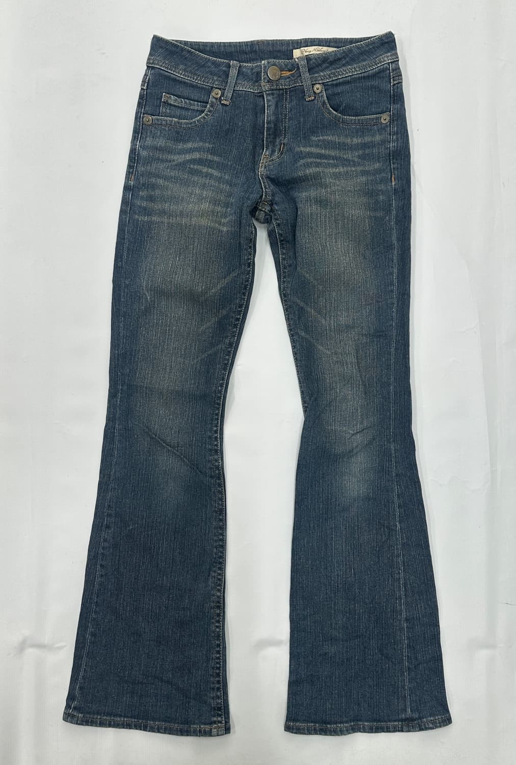 y2k 로우라이즈 슬림 워싱 부츠컷 데님 팬츠  상품이미지5