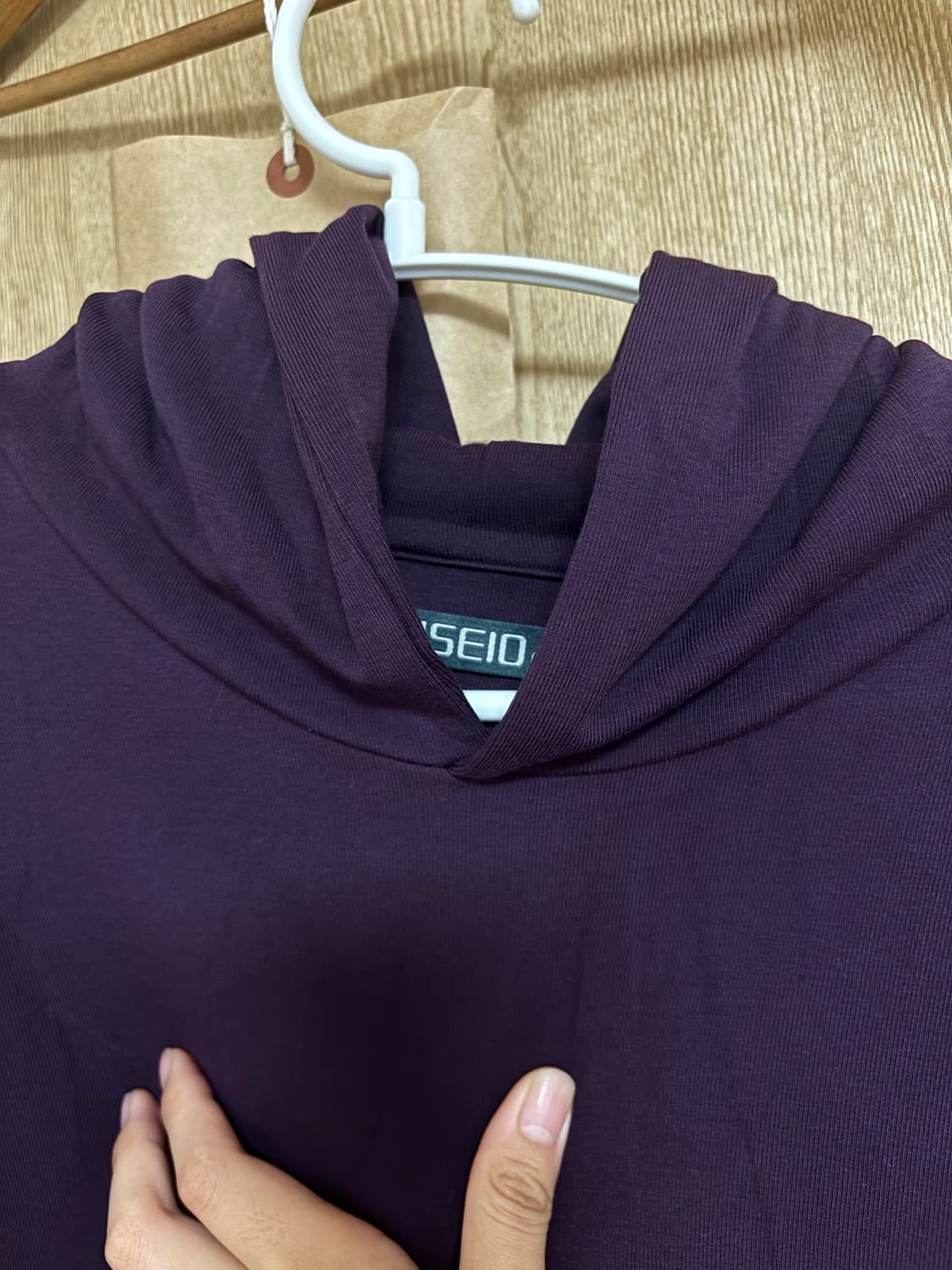 코이세이오 자주색 플럼 후드티 038 SLIM HOODIE LONG SL 상품이미지6