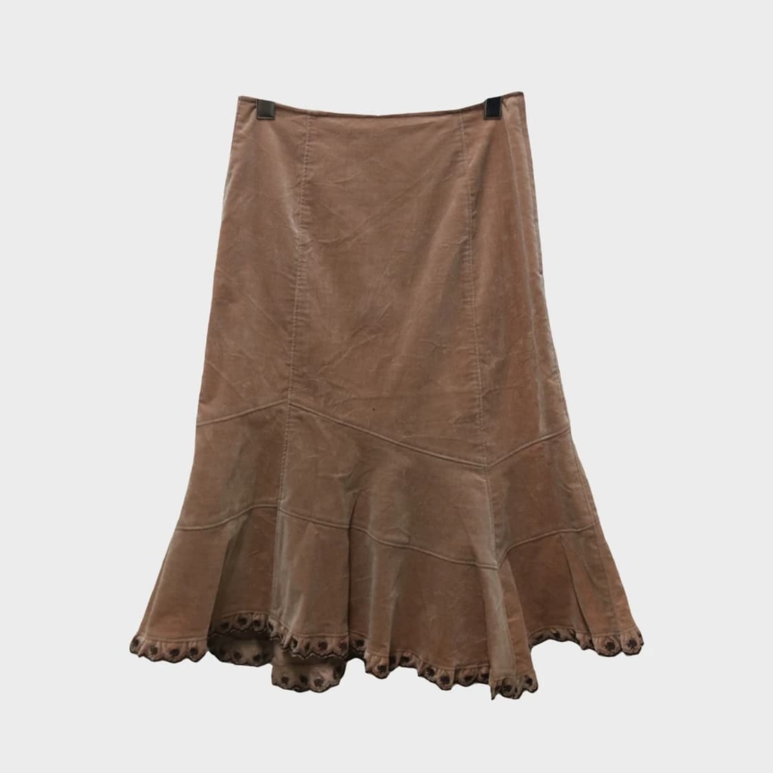 레스트로즈 브라운 스웨이트 미디스커트 60230 상품이미지1