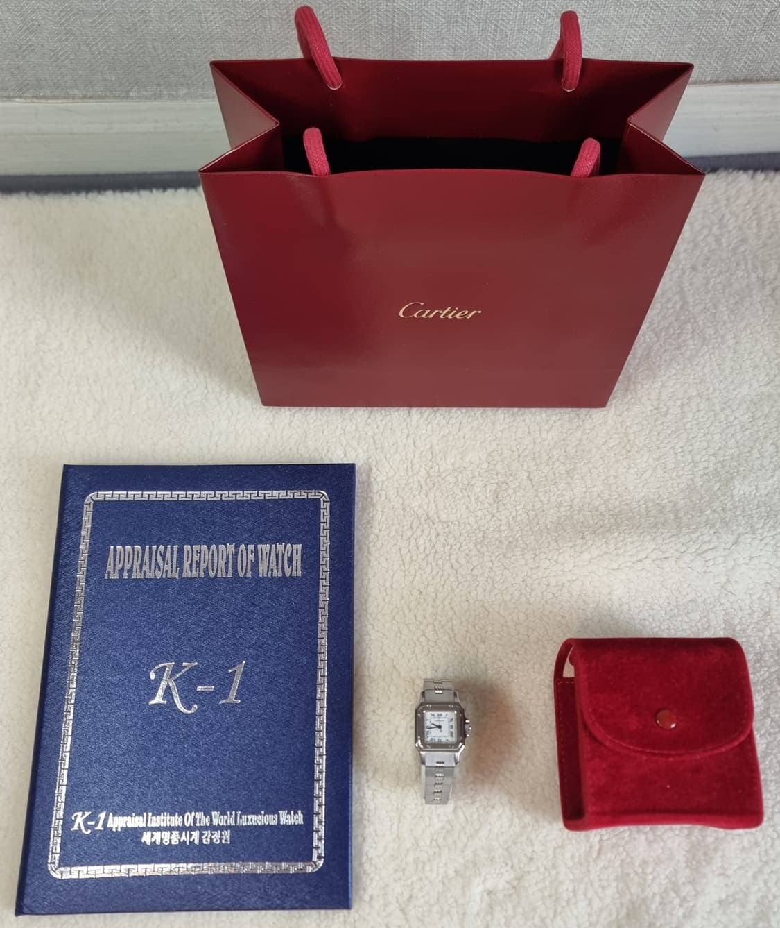 까르띠에 산토스 까레 스틸 스몰 S 오토메틱 여성시계 상품이미지8