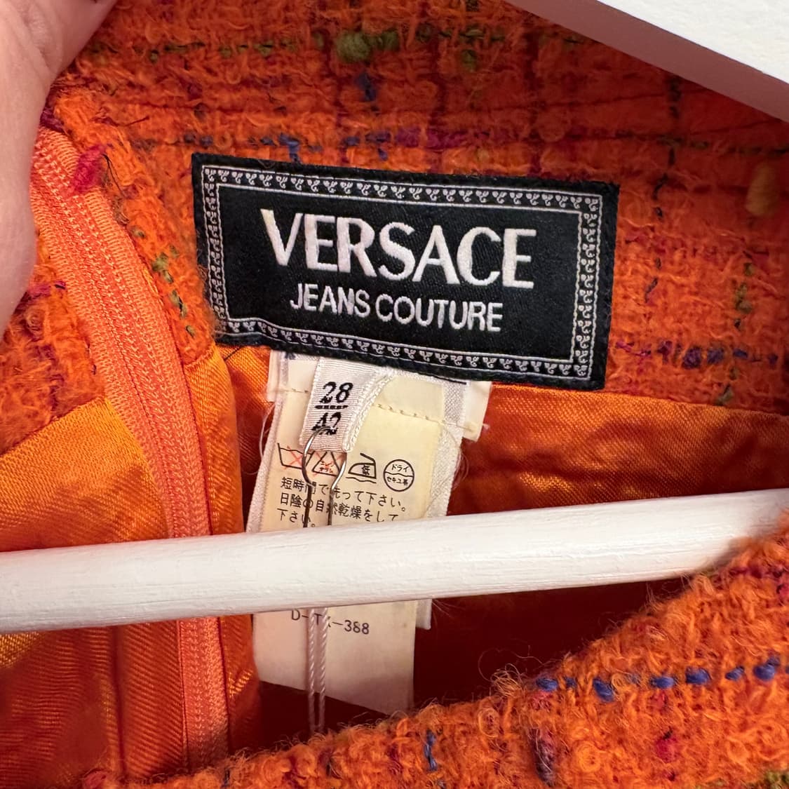 베르사체 진스 꾸튀르 오렌지 트위드 드레스 상품이미지6