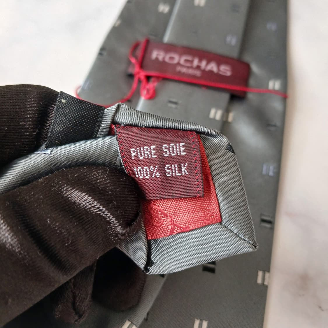 
ROCHAS Tie - Gray Geometric Pattern / 1 상품이미지10