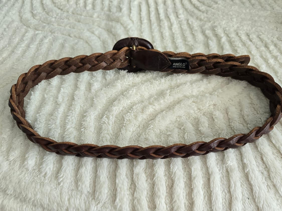 ANGLO 에이징 브레이드 레더 벨트(made in England) 상품이미지4