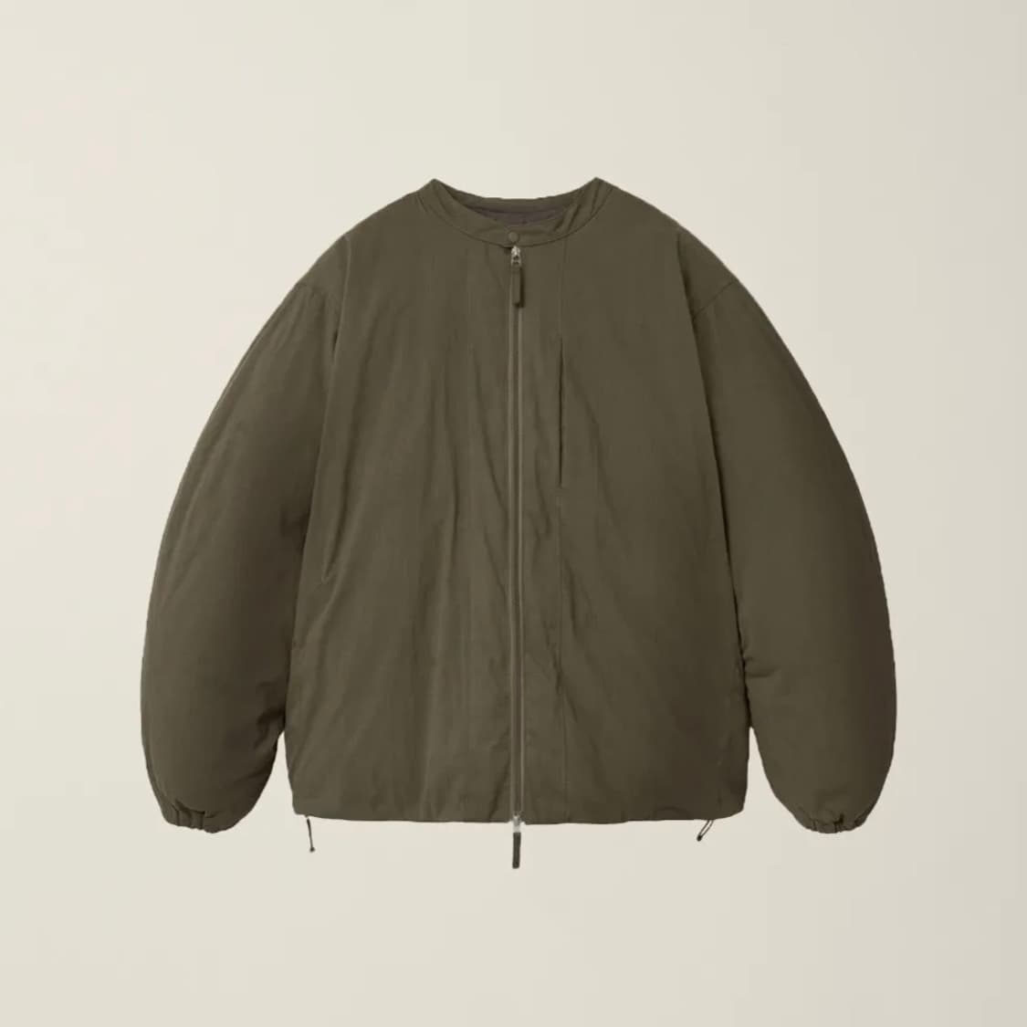 M) EE 레이어드 후드 집 파카 패딩 브라운 상품이미지4