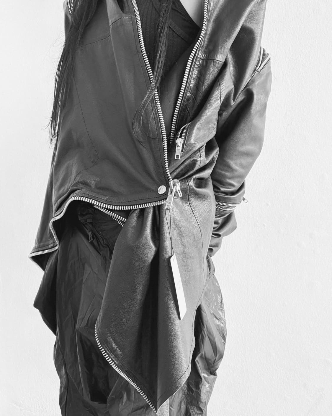 barbara i gongini 멀티지퍼 asymmetric 레더자켓 상품이미지3