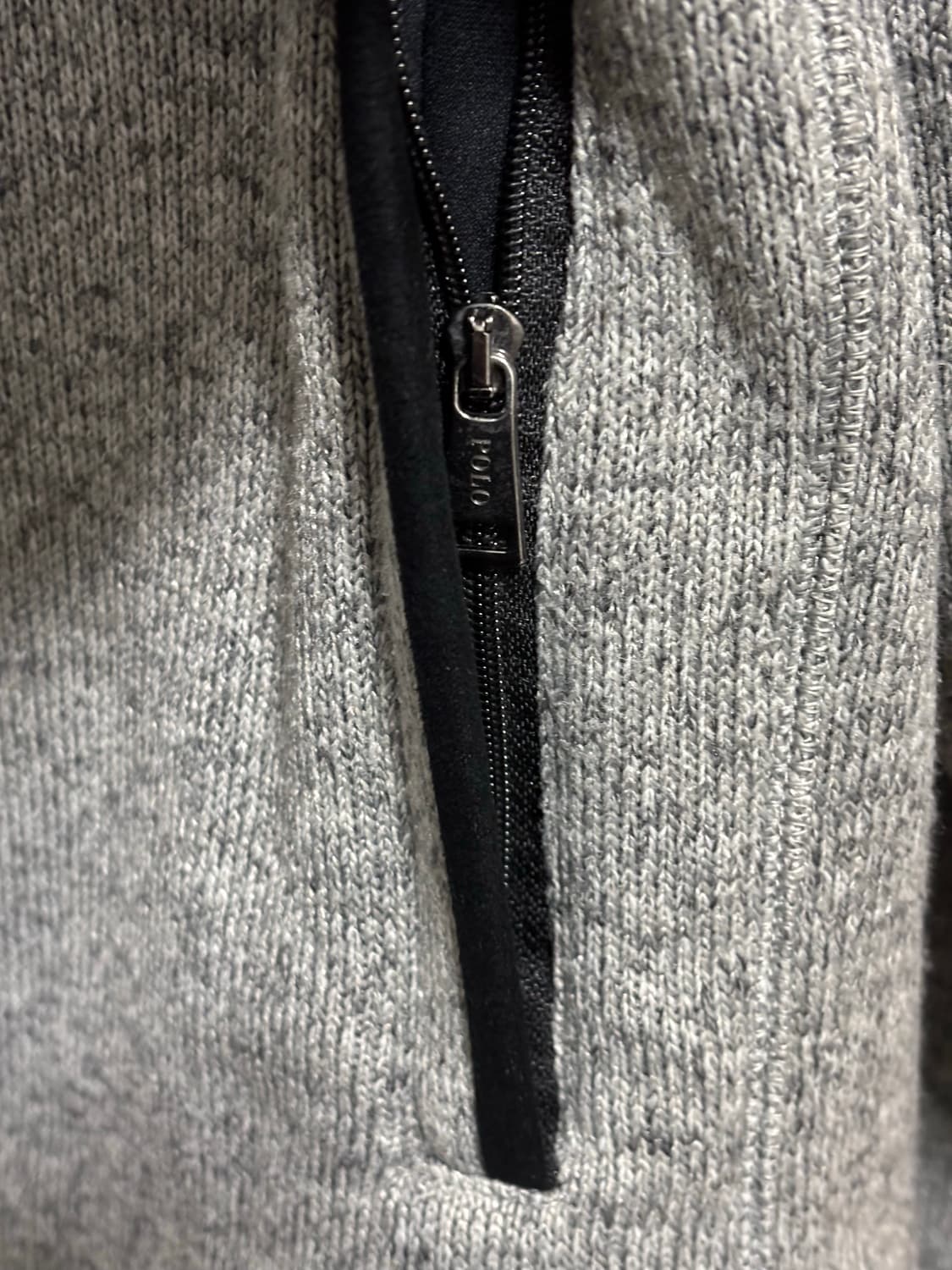 폴로 신형 기모플리스 풀집업자켓XL/110/라이트그레이 상품이미지5