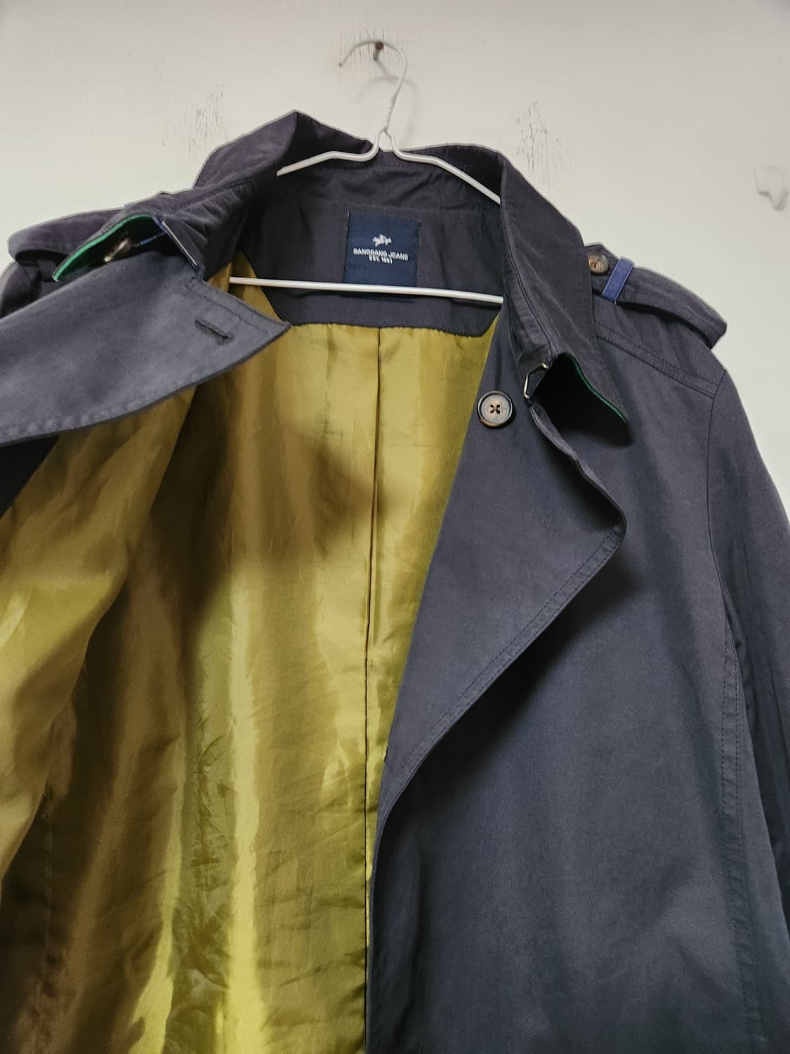 뱅뱅진 남성 네이비 트렌치 코트105 상품이미지4