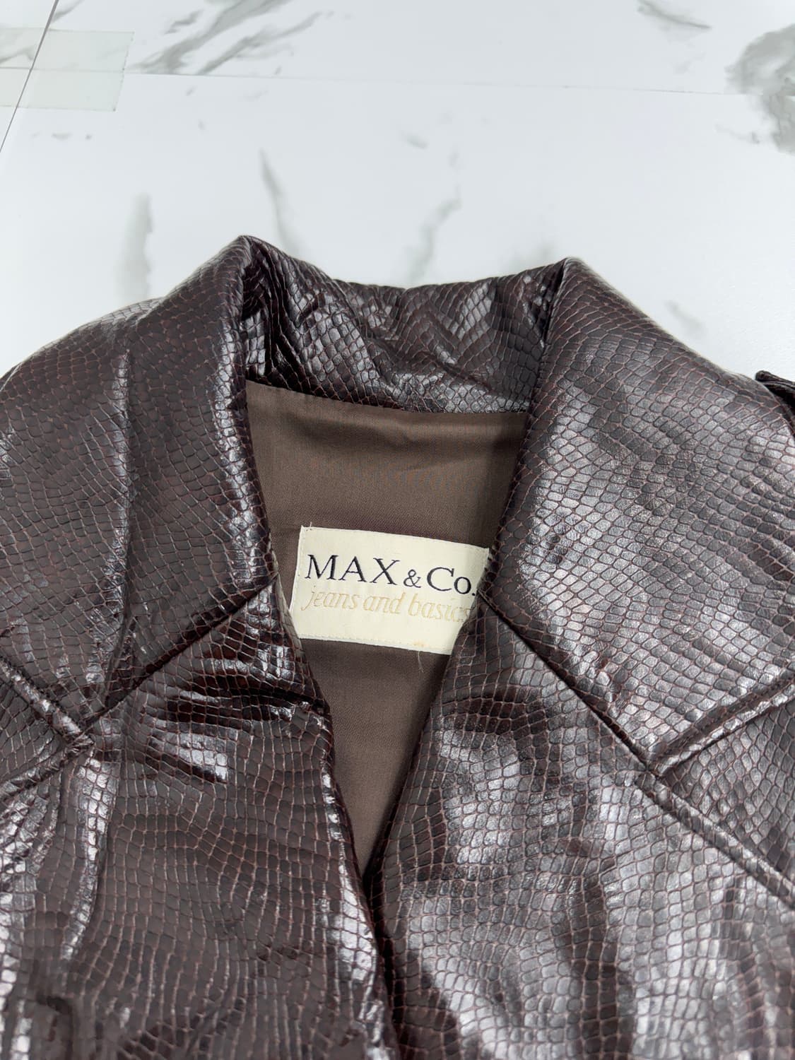 막스앤코 막스마라 레더 이펙트 니트 자켓 상품이미지3