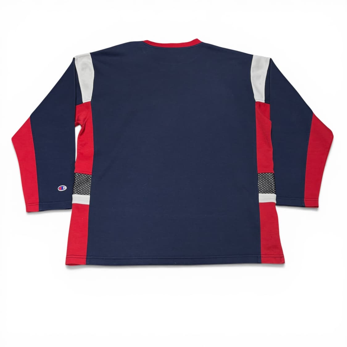 XL 챔피온 네이비 빅로고 배색 맨투맨 상품이미지2