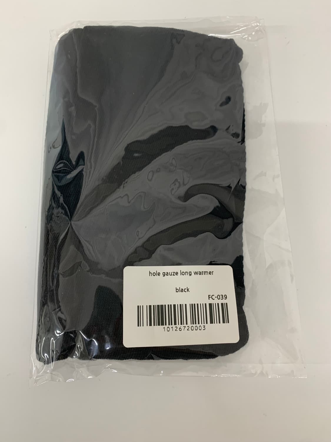 faerie hole gauze long warmer BLACK 상품이미지5