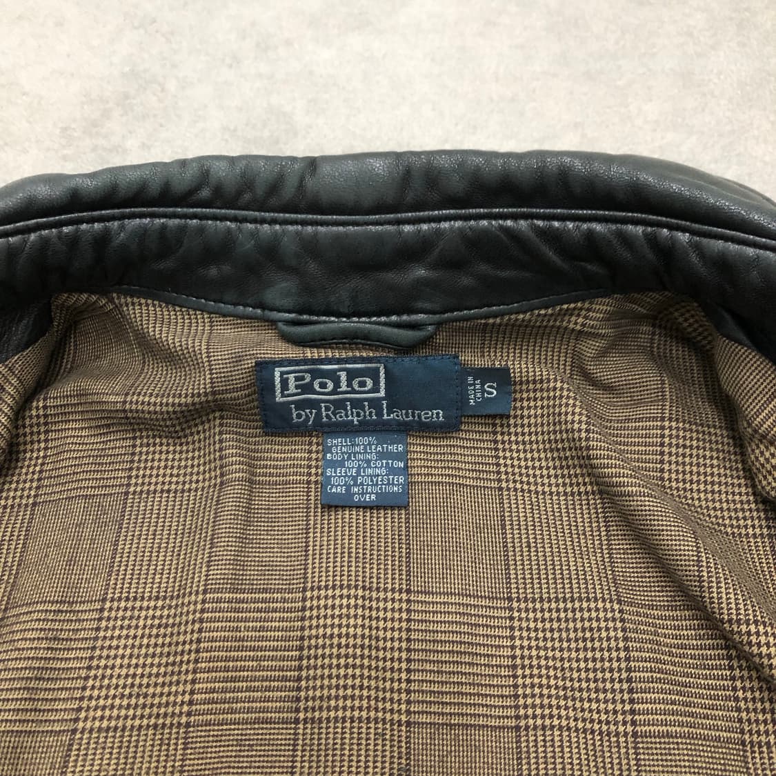 폴로 랄프로렌 레더 가죽 자켓 블랙 S 상품이미지4