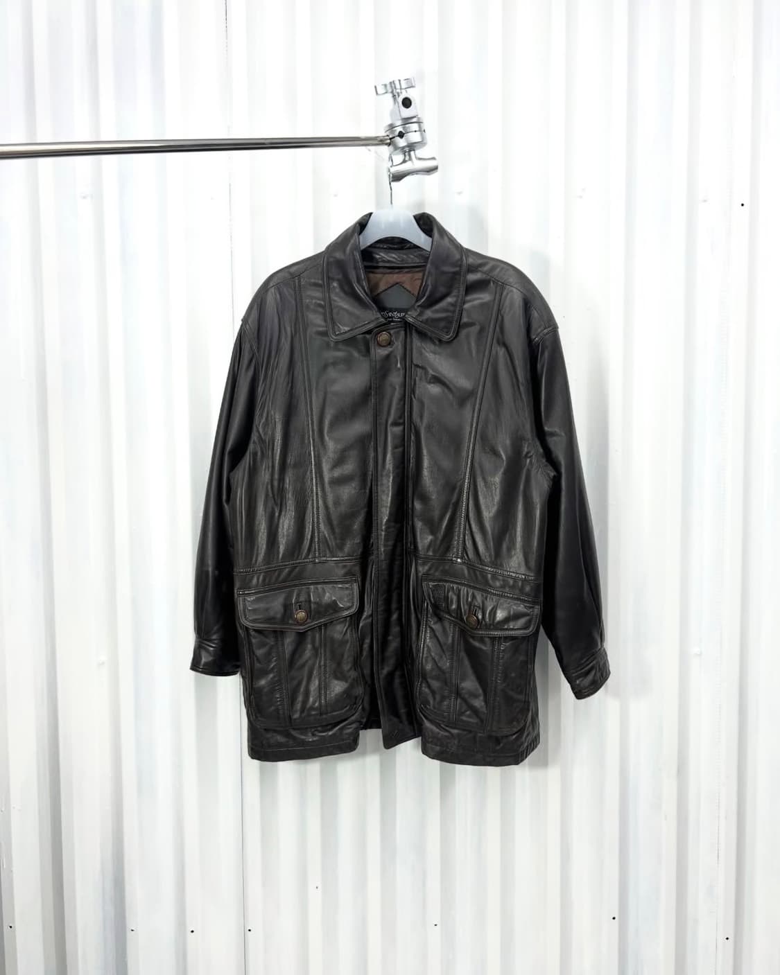 90s YSL lambskin half jacket 상품이미지2