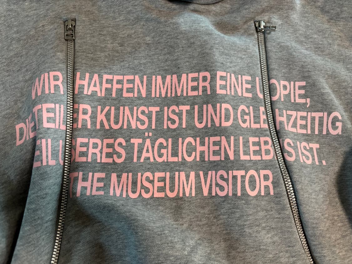 VISITOR CUT-OUT ZIPPER HOODY (GREY) 상품이미지3