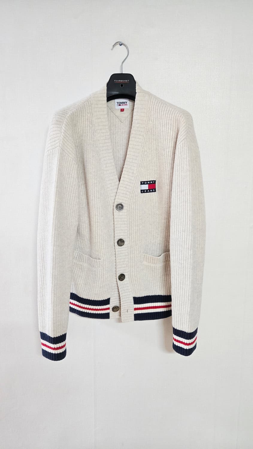타미힐피거 진스 뱃지 울 가디건, 니트 상품이미지1
