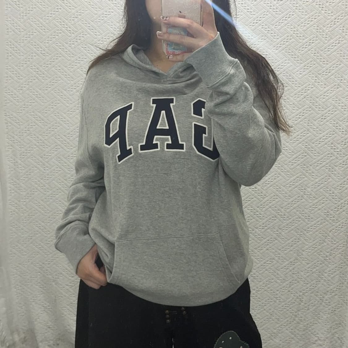 갭 GAP 빅로고 오버핏 후드티 105 C05982 상품이미지1