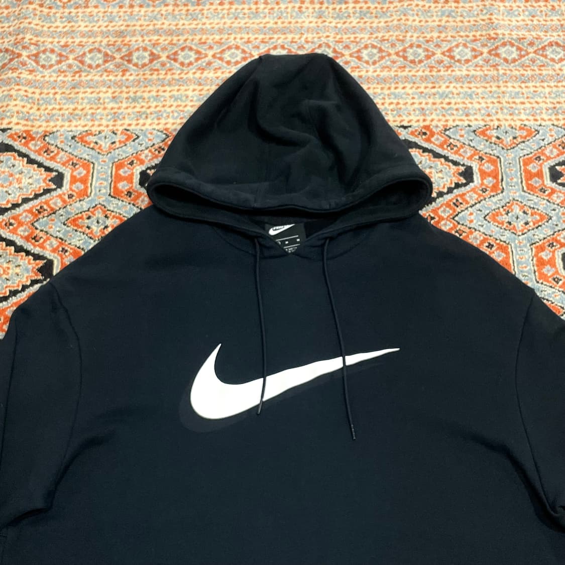 나이키 스우시로고 블랙 롱 후드티셔츠 남성M 상품이미지2