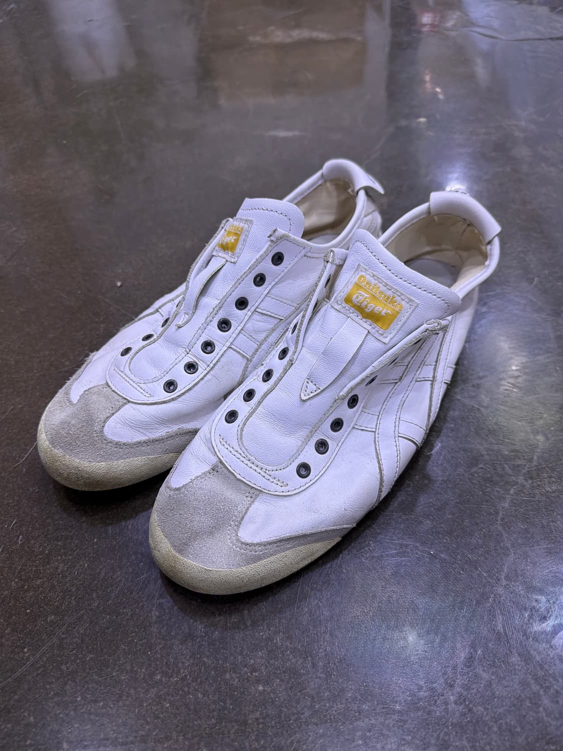 오니츠카타이거 멕시코66 슬립온 화이트 옐로우 275 상품이미지1